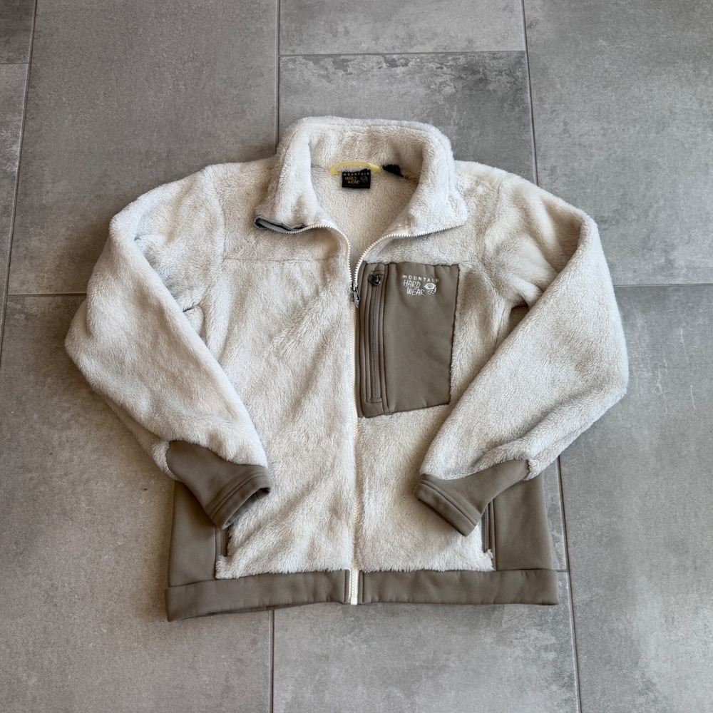 Mountain Hardwear Monkey Woman Fleece Jacket Cream Tan Full Zip M
